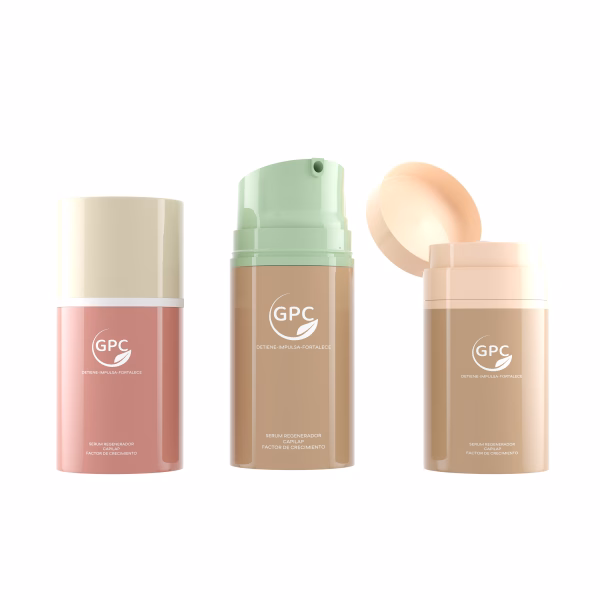 Sustainable Cylinder Airless Pump Bottle with Over Cap