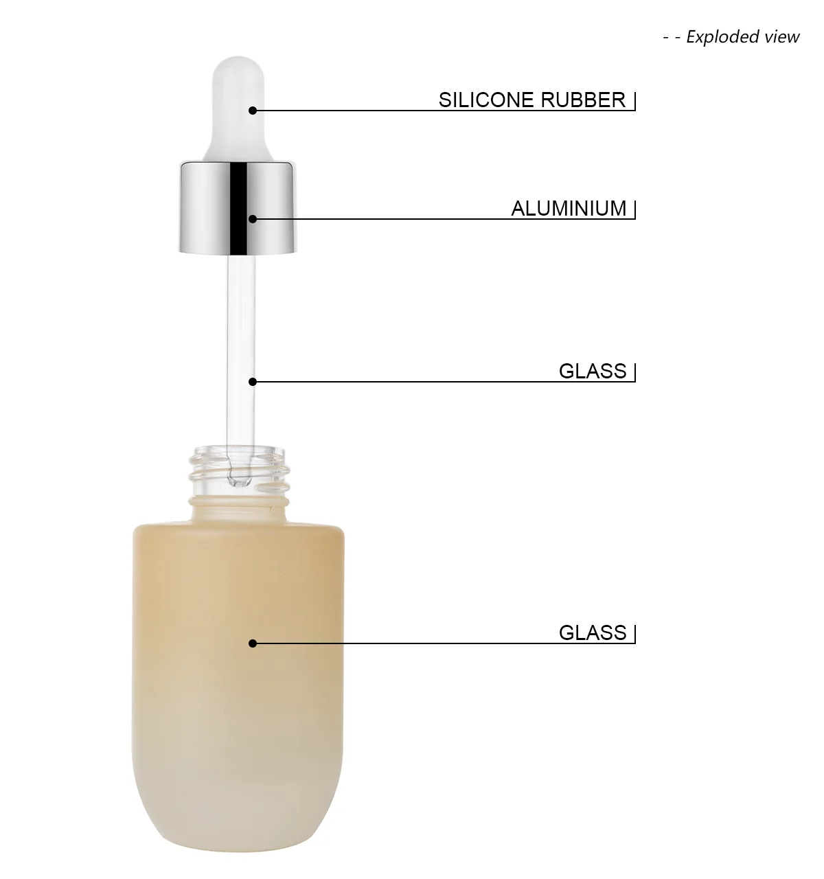 Clear Glass Press Dropper Bottle G2384 specification