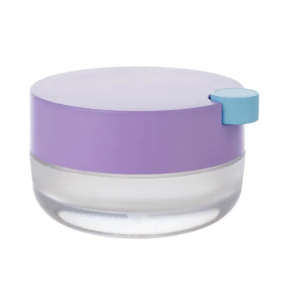 Round Stylish Transparent Cosmetic Jar With Spatula