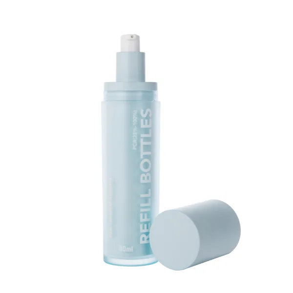 Cylinder Refillable Airless Pump Bottle with Cap G2908-1