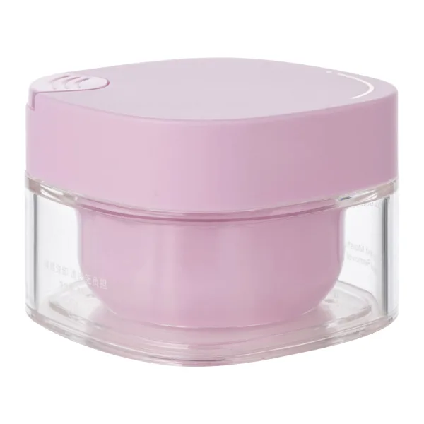 Elegant Square Double-Wall Cream Jar With Built-in Spatula