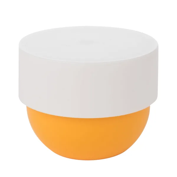 Custom Creative Multi-Functional PP Orange Bowl Shape Cosmetic Jar with White Screw Cap Cosmetics Packaging