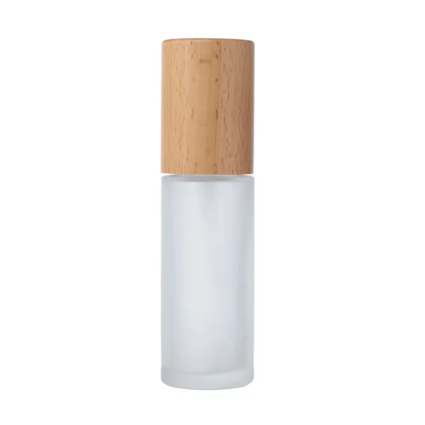 Glass Bottle With Wood Cap Wood Cosmetic Spray Bottle