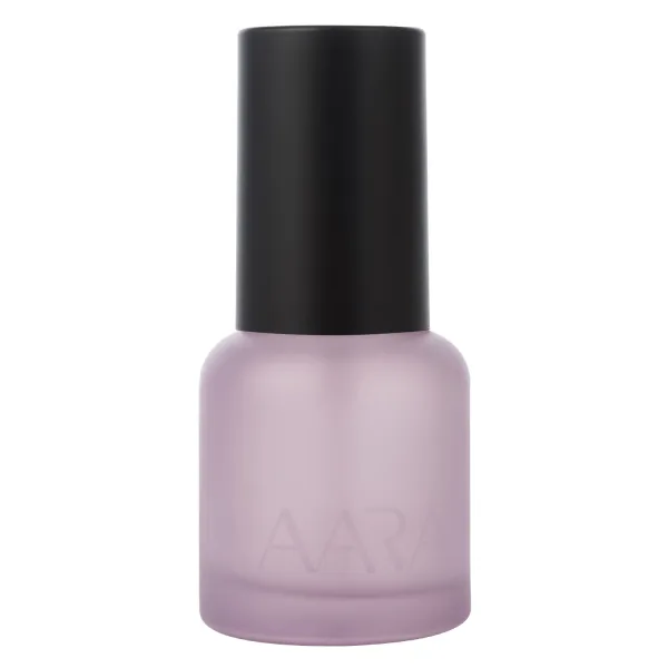 Elegant Frosted Purple Glass Pump Bottle With Black Cap