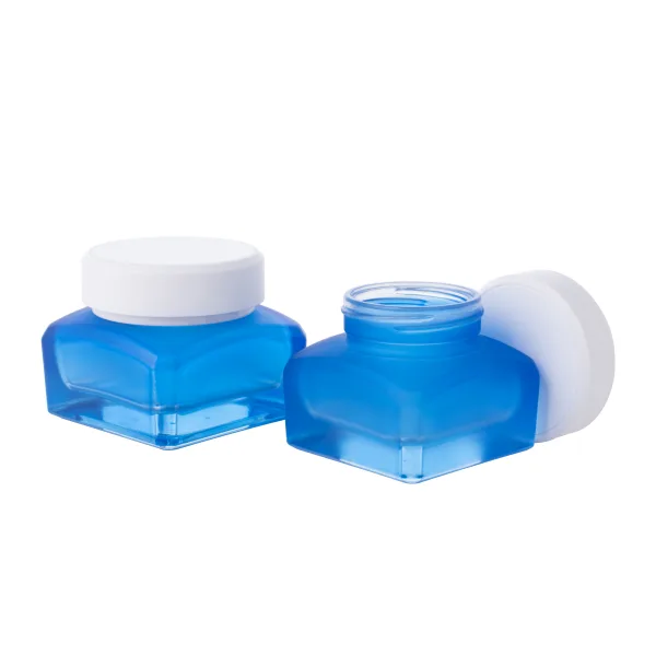 Thick Bottom Square Glass Jar G1398-2